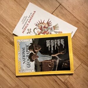 National Geographic Yellow and White Magazines